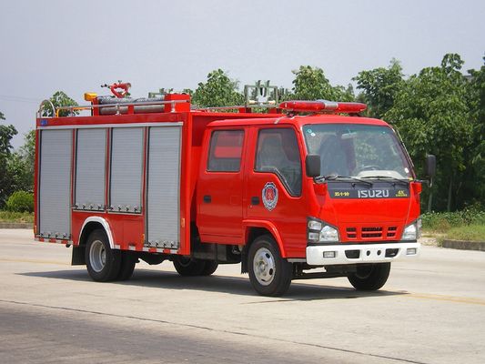 Mini 120HP 6 Wheel  ISUZU 2000L Water And Foam Tank Fire Engine