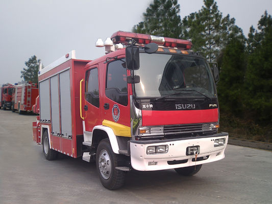 ISUZU 240HP Emergency Rescue Fire Truck 6 Wheeled Large Capacity