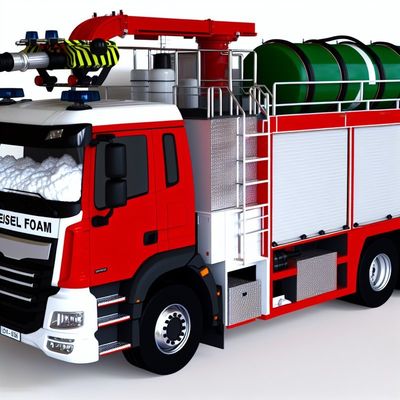 Diesel Foam Fire Truck with 2000kg Foam Capacity