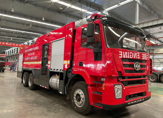 10 Ton Foam Rescue Engine Fire Truck 6x4 Untuk Pemadam Kebakaran Darurat