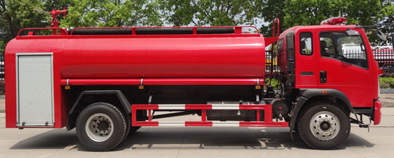 6 Wheeled 140HP Fire Department Rescue Trucks With 8000L Water Capacity