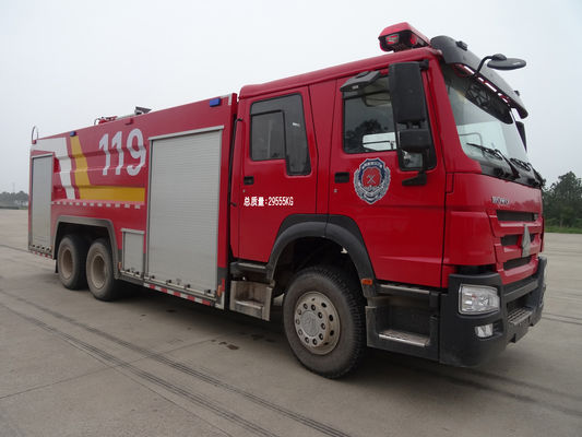 HOWO 375KW Heavy Duty Fire Truck 10 Wheeled 15000L Capacity